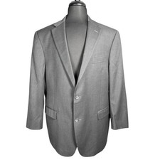 Hart Schaffner Marx Men's Gray Textured Two Button Blazer Jacket Size 48R