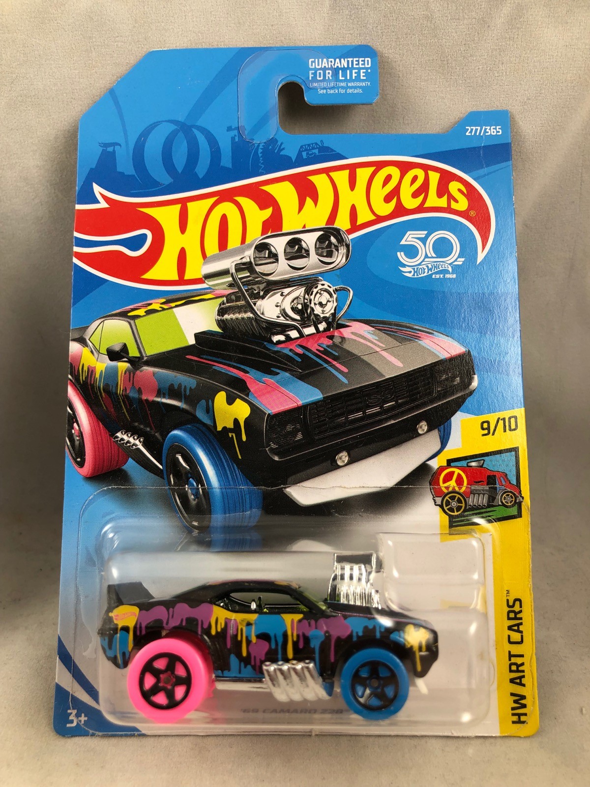 Hot Wheels 2018 HW Art Cars 9/10 '69 Camaro Z28 277/365 Black