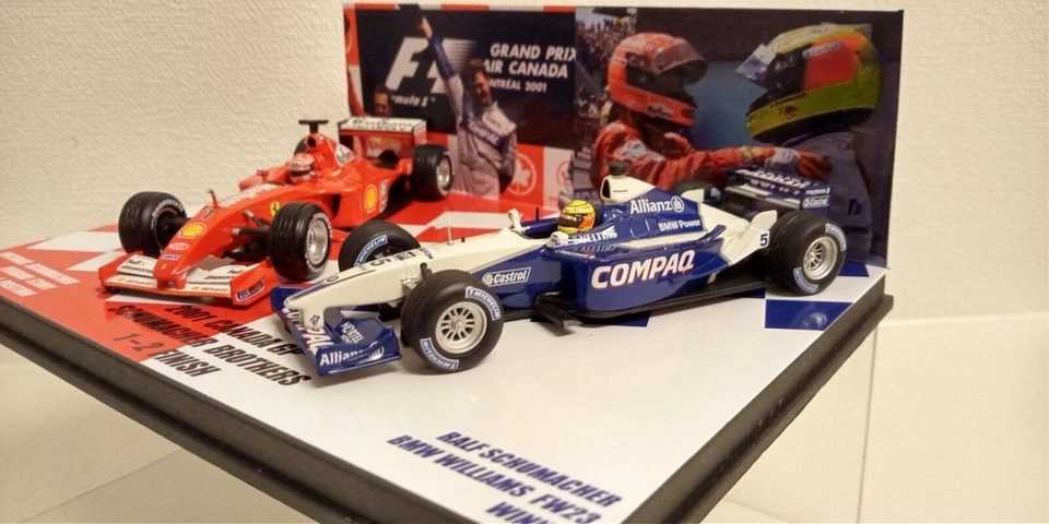 SET 2 AUTO Conversione 1/43 SCHUMACHER BROTHERS 2001 CANADA GP ONE TWO... - Immagine 3 di 4