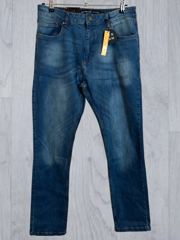 Urban Threads x LDN DNM Straight Slim Fit Mens Blue Denim Jeans W36 x L32
