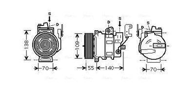 AVA QUALITY COOLING AUAK187 Kompressor, Klimaanlage für LAND ROVER