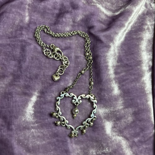 Brighton Retired Heart necklace With Ball Charms. Retired Collection 16”