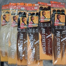 6 Packs Sensationnel X-Pression 3X Pre-Stretched Braid Hair 58 Multiple Colors