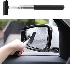 Side Mirror Squeegee, Car Wiper, 38.6in Handle Retractable Rearview Mirror Wi...