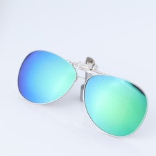 Osoptical Polarized Sunglasses Clip-On for Eyeglasses Blue, Pilot,C00013