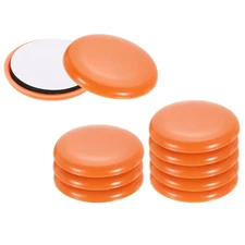10Pcs Furniture Sliders, 1-3/4 Inch Round Adhesive Furniture Moving Pad, Orange