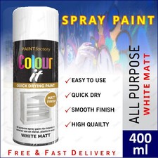 All Purpose Spray Paint Aerosol Matt Gloss Satin Primer Metal Wood Plastic 400ml