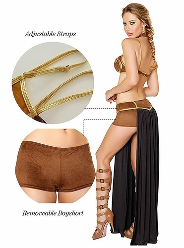 New Sexy Star Wars Women Princess Leia Cosplay Bra Top Dress Bikini Costume - Picture 9 of 21