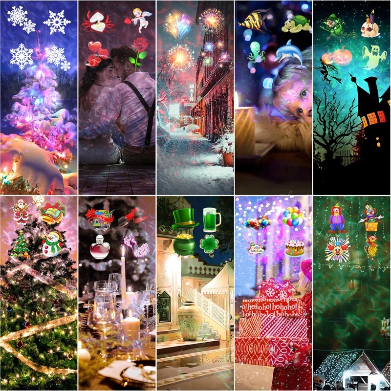 Christmas Snowflake Projector Outdoor LED Moving Snowfall Laser Light Landscape - Image 4 of 4