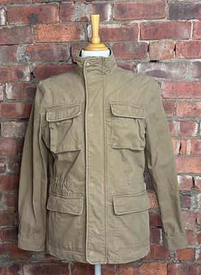 Marks & Spencer M&S -  Mens Brown Cotton Canvas Utility Coat/Jacket Size Medium