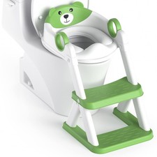 2 in 1 Potty Training Seat with Splash Guard, Green