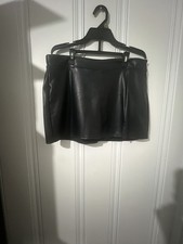 Black Faux Leather Mini Skirt