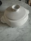 Vintage Frankoma White Baker Casserole 5V with Lid
