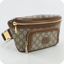 Borsa Gucci GG Supreme cintura corpo vita marsupio beige 733240 originale Italia usata