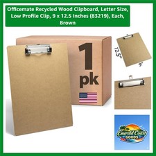 Durable Recycled Wood Clipboard with Rust-Resistant Clip - 9 x 12.5 Inches