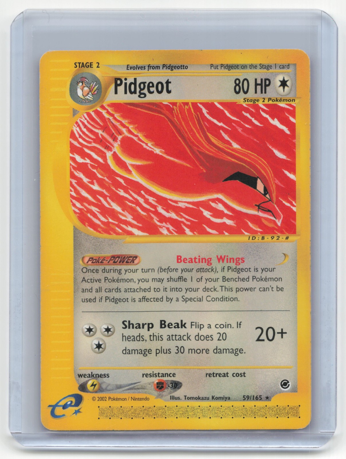 2002 Pokemon TCG Pidgeot Expedition Base Set #59/165 Mod Played Basic