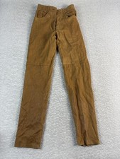 Pia Rucci Pants Womens 2 Petite Brown Genuine Leather Lined Zip Fly NWT D1307P