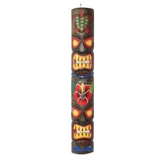 Maori Maske Wanddeko Wandbild Deko Holz Partykeller Dekomaske Tiki 100 cm