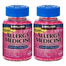  2 Kirkland Signature Allergy Medicine Diphenhydramine 25 Mg 600 Count Minitabs