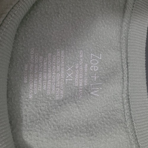 Felpa donna Zoe + Liv verde grafica XXL 2XL - Foto 4 di 4