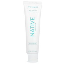 Whitening Fluoride Free Toothpaste, Wild Mint  Peppermint Oil, 4.1 oz 116 g 