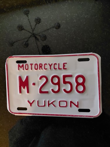 Yukon Expired motorcycle Licenase Tag