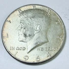 1964 Kennedy Half Dollar 90% Silver Circulated Coin Free Shipping #8846