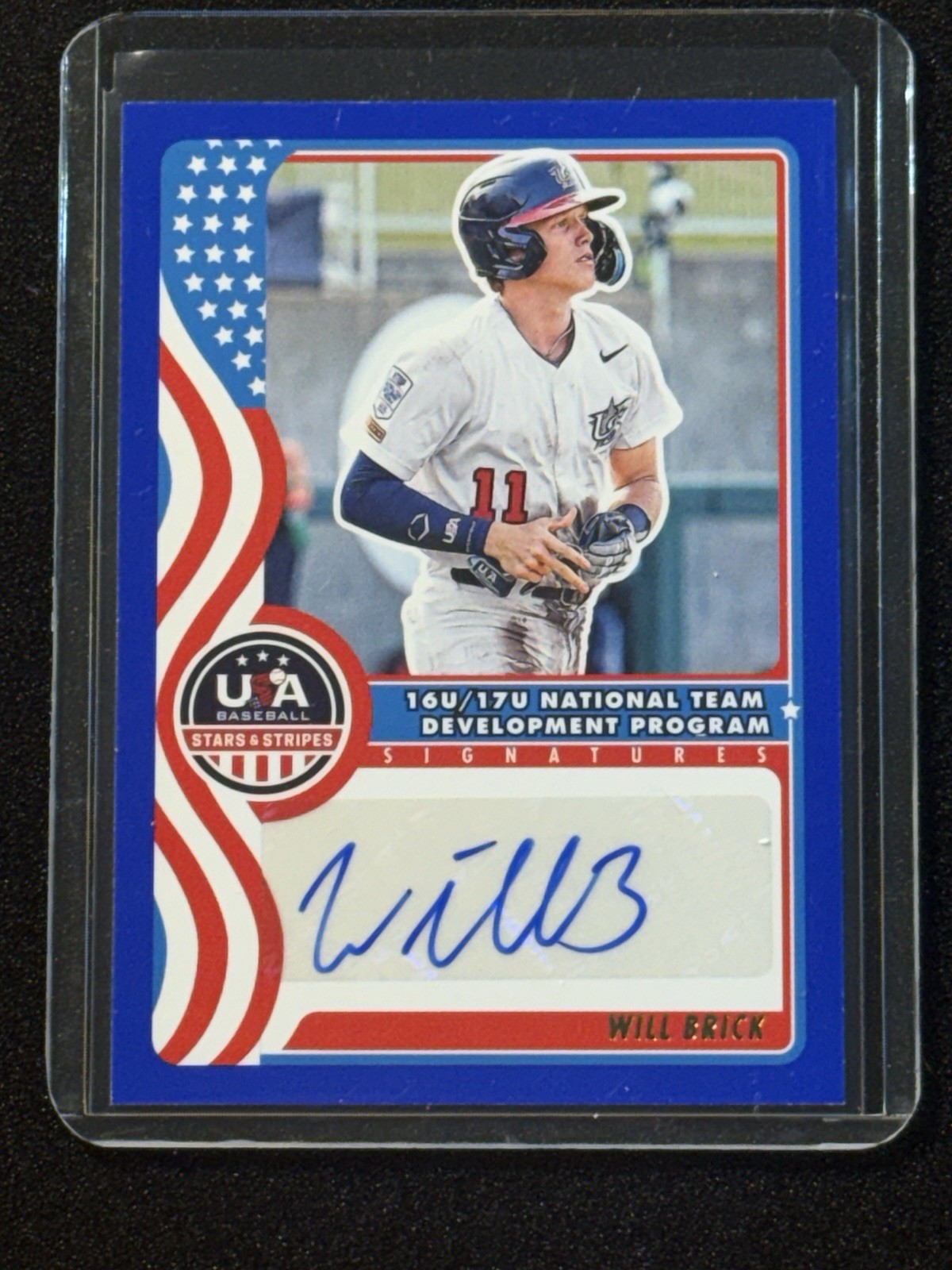 2025 Panini Stars And Stripes WILL BRICK Auto BLUE /100 2026 Draft🔥🔥🔥