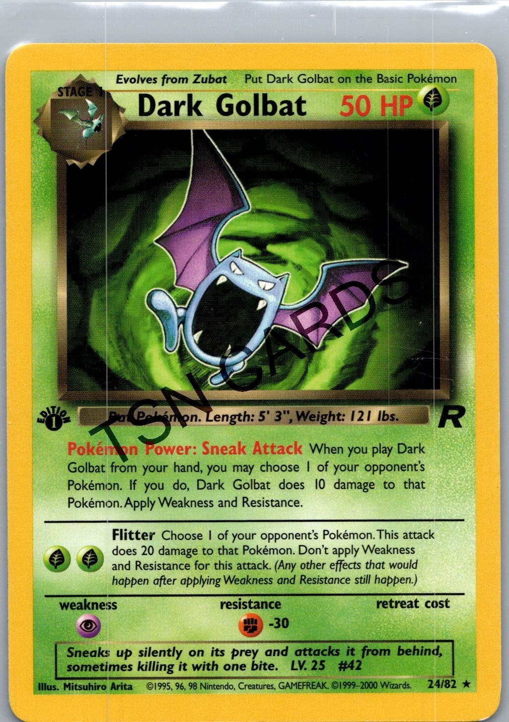 Dark Golbat Pokemon Team Rocket Non Holo 12/82 First Edition LP