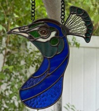 Stained Glass Peacock Sun Catcher