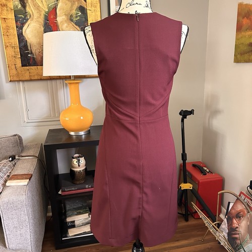 M.M. Lafleur Annie Dress Womens 6 Claret Stretch Ponte Sheath Capsule Workwear - Picture 4 of 8