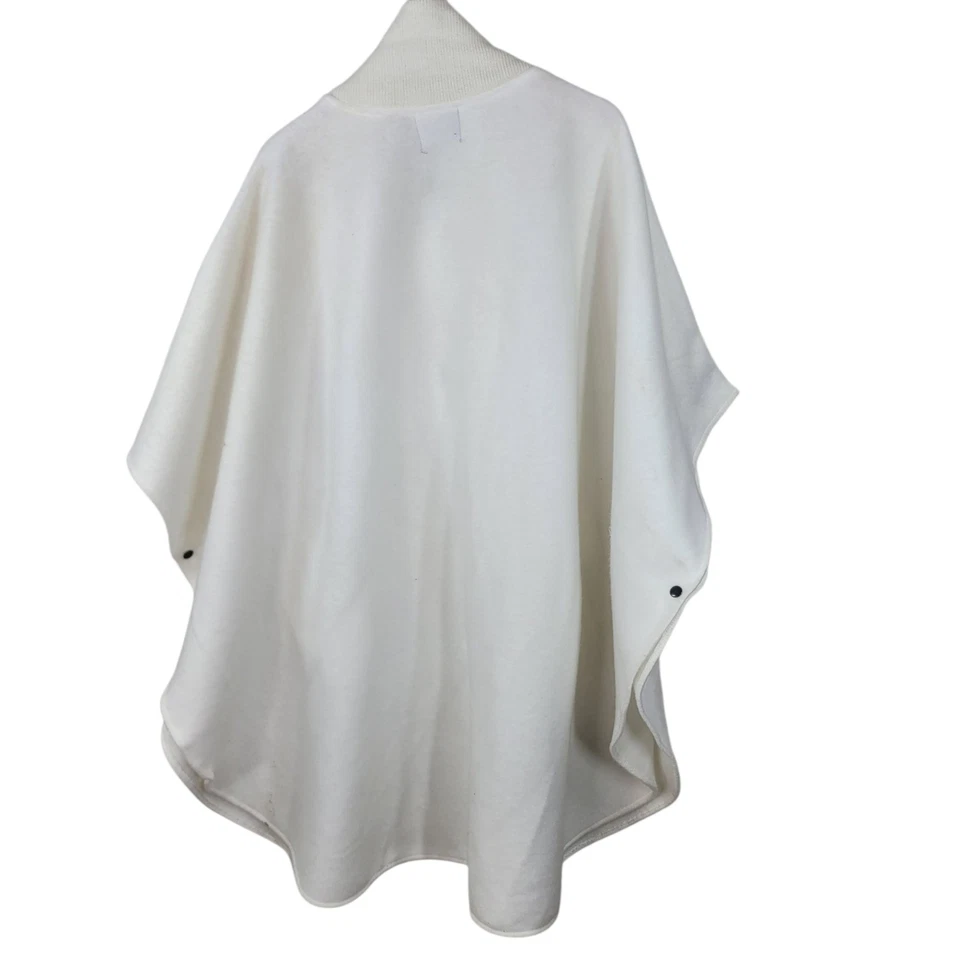 Abrigo con Capa de Vellón Vintage Talla Única Pequeña Mediana Grande XL 1X 2X Largo Blanco Cálido Foto 4 de 4