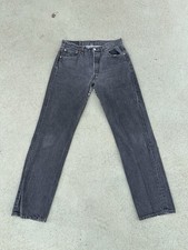 Vintage Levi’s 501 Denim Jeans Black Made In The USA 34x34 Charcoal Gray