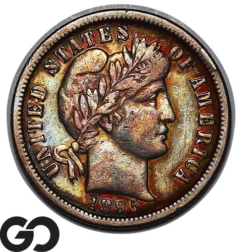 1895-O Barber Dime, Ultra RARE Key Date, Scarce This Nice, Choice XF Bids: 2600