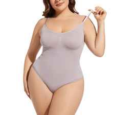  XS-3XL Wireless Sleeveless Slimming Seamless Stretch Thong Bodysuit Lingerie