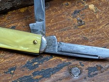 Vintage Kent Mini Trapper Folding Pocket Knife Made In USA 2 Blade Pocket Knife
