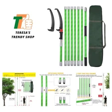 27 Feet Tree Pole Pruner Manual Branches Trimmer Tree Branch Garden Tools Lop...