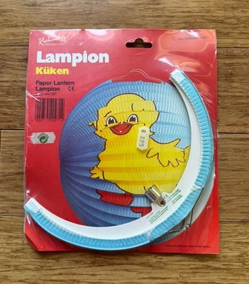 Vintage 1970s - 80s Paper Lantern - Germany - Chicken - 10 in. - New - HTF
