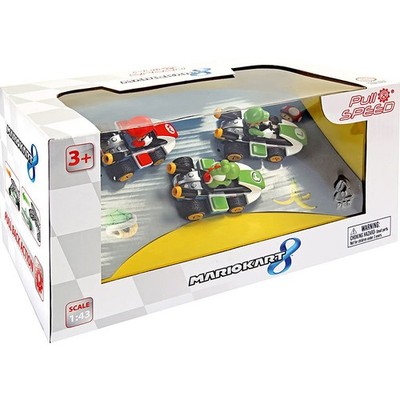 Pull & Speed Mario Kart 3er Pack Aufziehauto Rennauto Rückziehauto Rückziehmotor