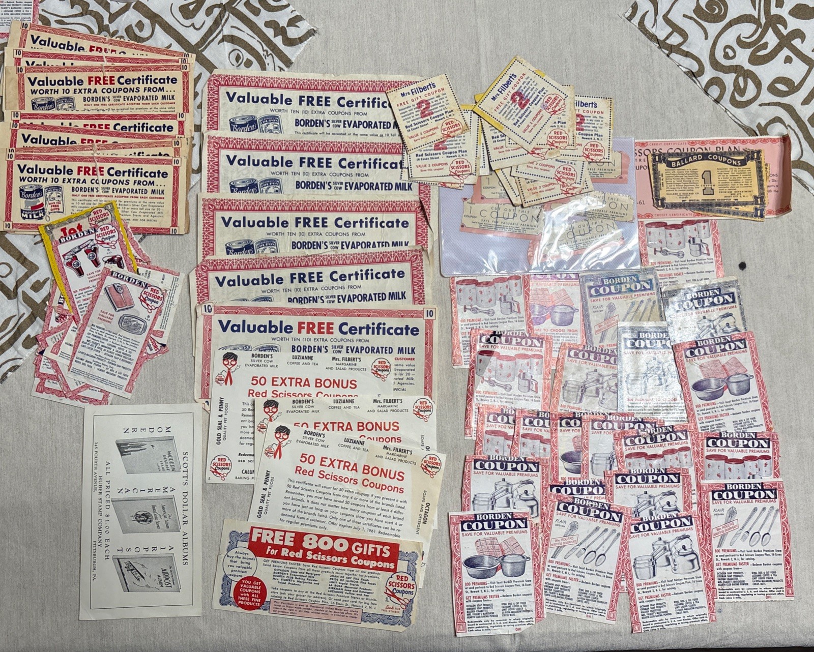 60's Vintage Borden's Coupons Large Lot 