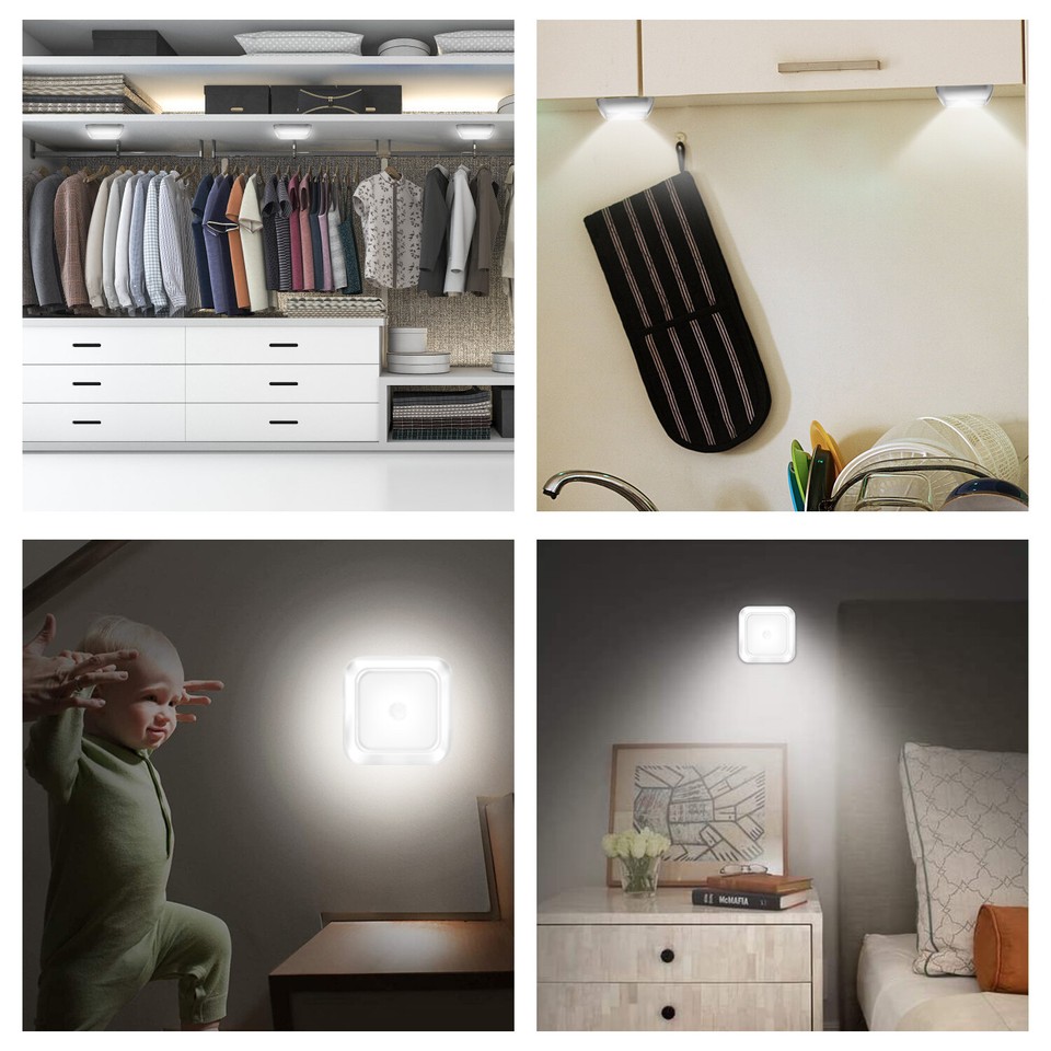 Battery-Powered LED Closet Light - Motion Sensor Night Lamp for ...