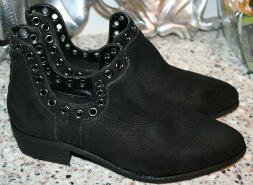 GB GIANNI BINI BLACK SUEDE BOOTIE SIZE 