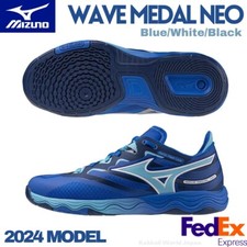 Mizuno Table Tennis Shoes WAVE MEDAL NEO Blue/White/Black 81GA2325 22 UNISEX NEW