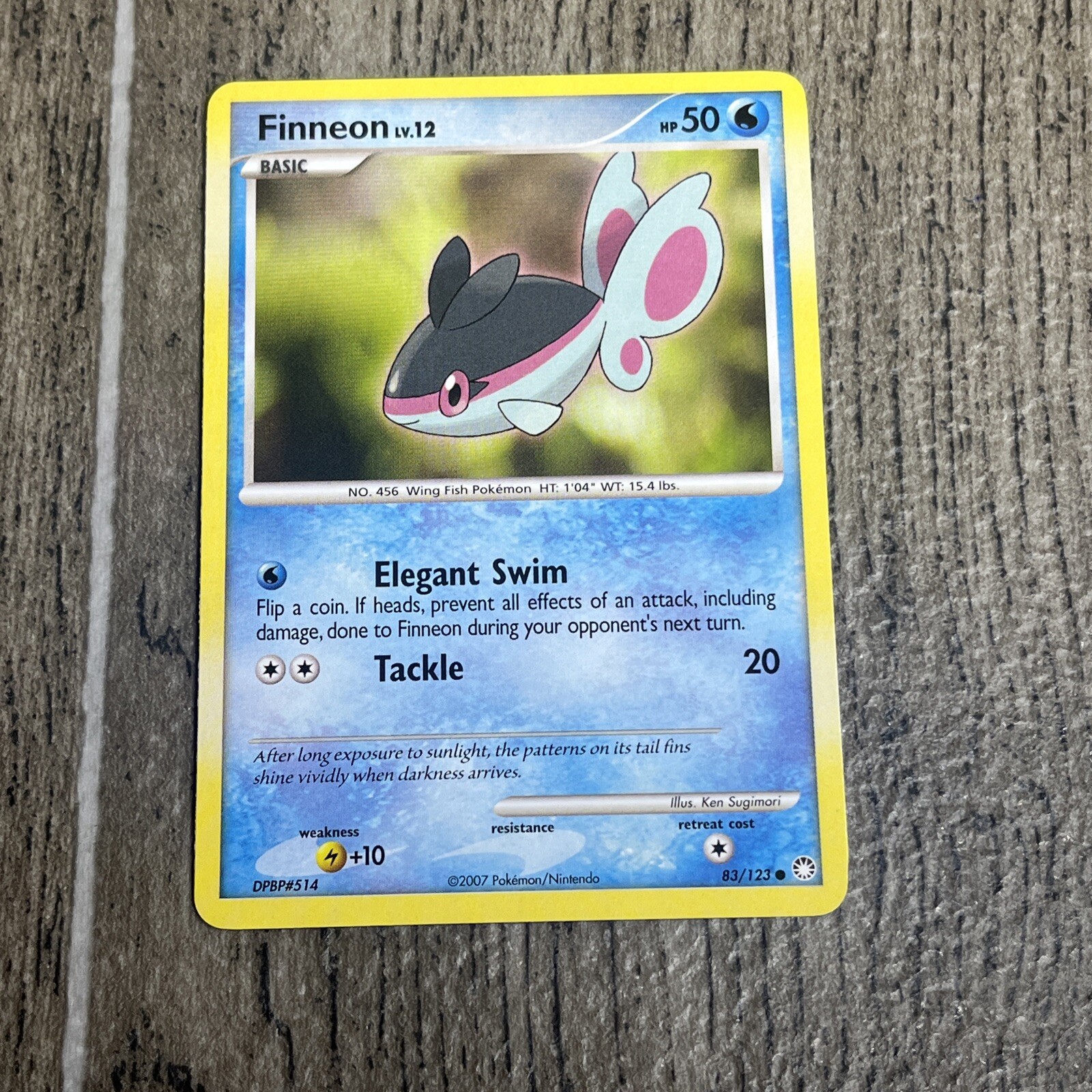 FINNEON - 83/123 - Mysterious Treasures - Common - Pokemon Card - NM