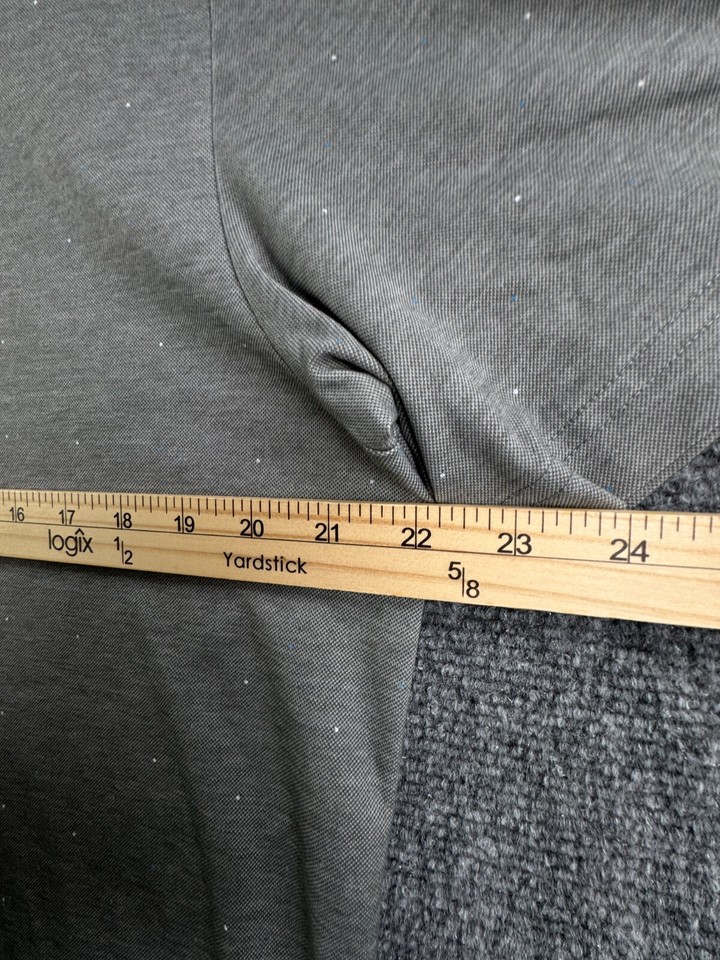 Travis Matthew Polo Shirt Men Large Gray Dotted Short Sleeve Golf Adult