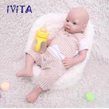 IVITA 20'' Lifelike Reborn Baby Boy Doll Floppy Squishy Silicone Newborn Doll