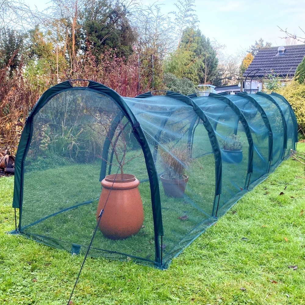 5x1x1m H Allotment Plant Cover Protector Garden Butterfly Net Mesh Tunnel Cloche