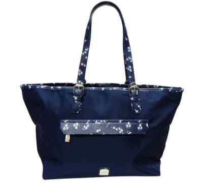 Borsa Donna Grande Naj-Oleari Blu con Fiori Bianchi Regolabile Autunno |  eBay