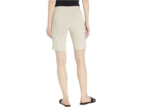 Larry Levine taupe Stretch Pull-On flache Vorderseite Bermuda Wandershorts. Gr: 14 - Bild 2 von 8