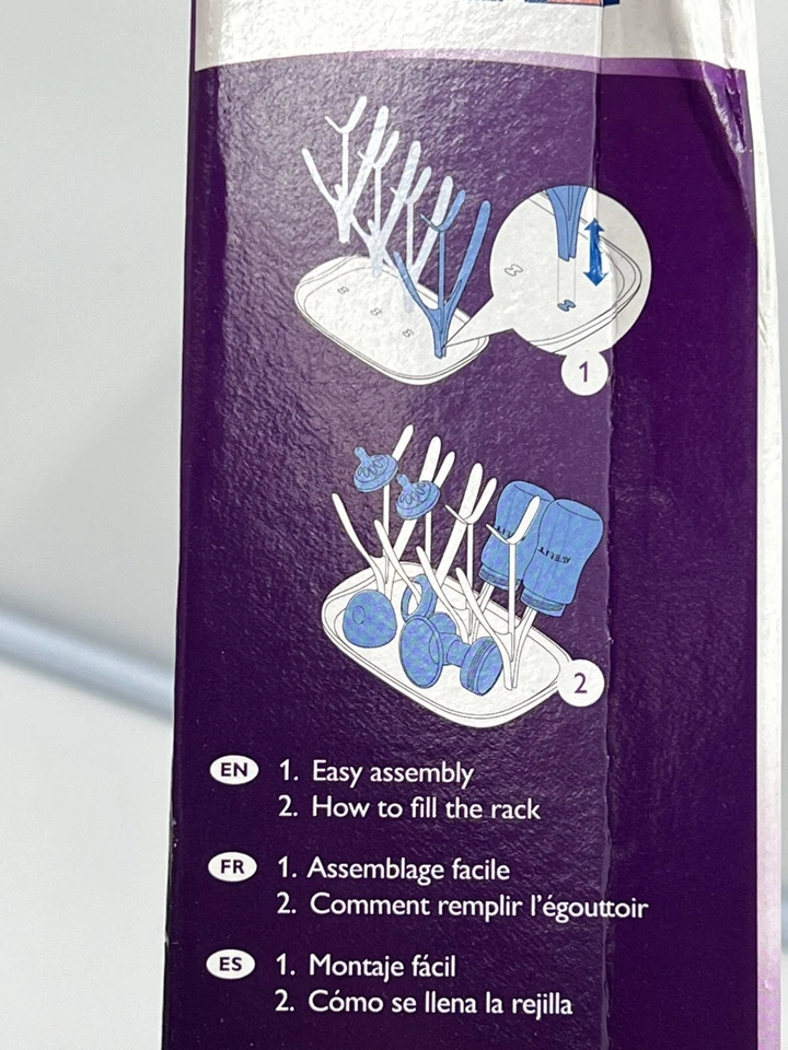 (QUANTIDADE 5) Philips Avent SCF149/00 rack de secagem limpo e arrumado seco mamadeira branca - Imagem 4 de 4